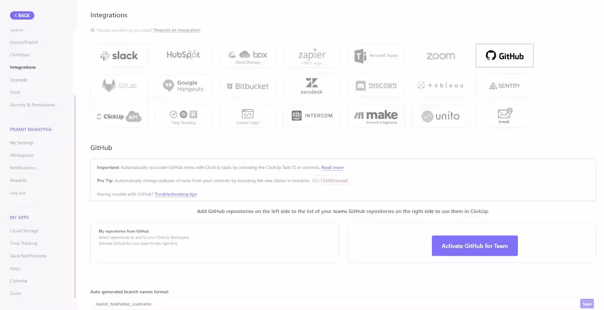 ClickUp Integrations